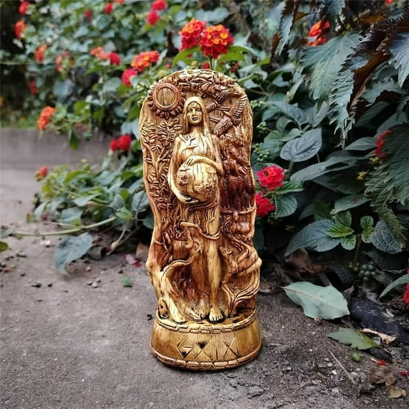 Myth Mother of Earth Gaia Statue,Myth Goddess Sculpture Statue Altar for Home Altar Witch Statue,Creative Desk Decoration