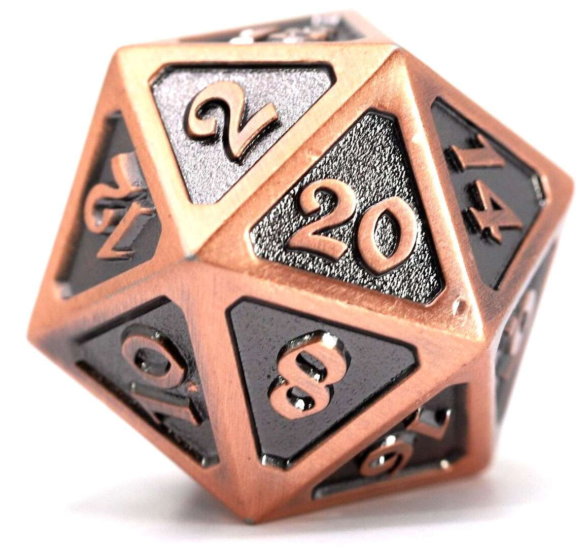 Mythica Dire Battleworn Copper D20 Metal Polyhedral Die - Walmart.com