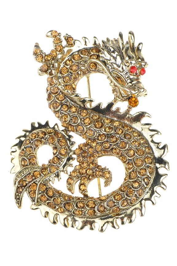 Mythical Ancient Asian Chinese New Year Zodiac Dragon Novelty Celebration Party Brooch Pin