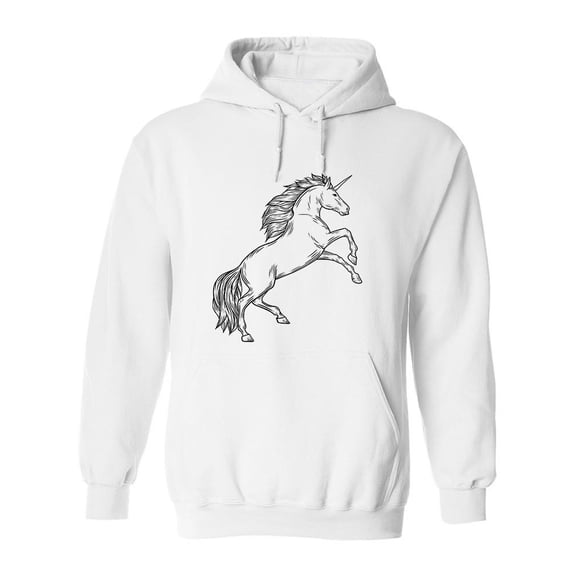 Mythical And Beautiful Unicorn Hoodie Men -Image by Shutterstock, Male x-Large