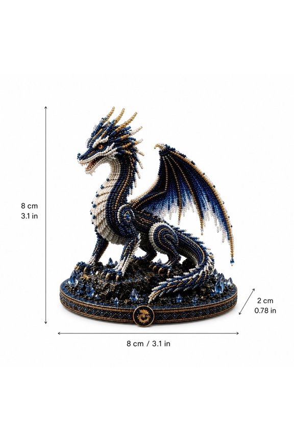 Mythical Animal DIY Bead Kit, Unique Fantasy Animal Bead Craft Project, 3D Beaded Creature Making Set for Home Decor and Handmade Gifts (Dragon)