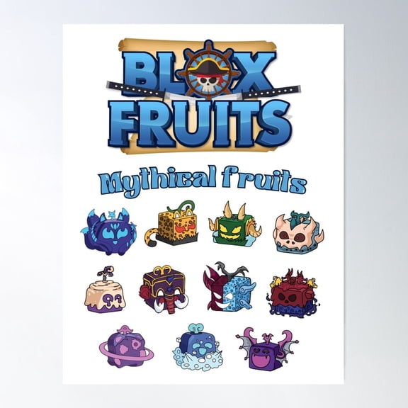 Mythical Blox Fruits Poster Wall Art Modern Wall Decor For Living Room Bedroom