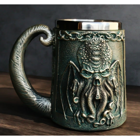 Mythical Call Of Cthulhu Octopus Kraken With Tentacle Arm Handle Coffee Mug Cup