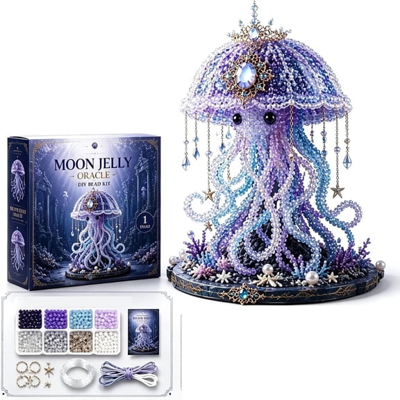 Mythical DIY Bead Kit For Beginners Beaded Making Kit With Instructions Sparkling Crystal & Sea Glass Beads Exclusive Mythical Designs Decorative Themed Base Craft Project Collection