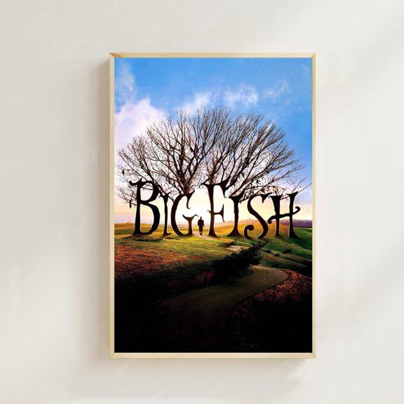 Mythical Father Fish Storytelling Lake Big Fish Wall Art, Unframed Poster