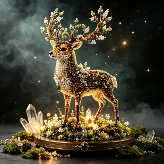 Mythical Forest DIY Bead Kit Collection, Tiny 3D Beaded Animal DIY Kit, Bead Animal Making Kit for Adults, Creative Fantasy Craft Set, Birthday Decoration Gifts for Beginners