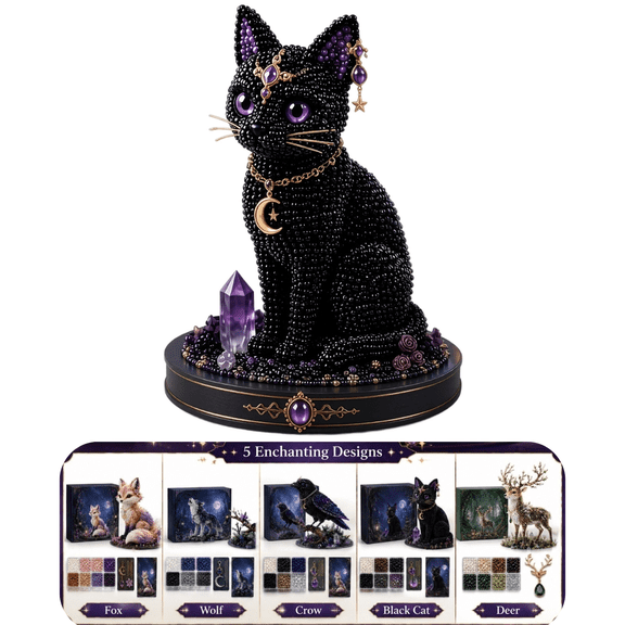 Mythical Forest DIY Bead Kit Collection, Tiny 3D Beaded Animal DIY Kit, Bead Animal Making Kit for Adults, Creative Fantasy Craft Set, Birthday Decoration Gifts for Beginners D