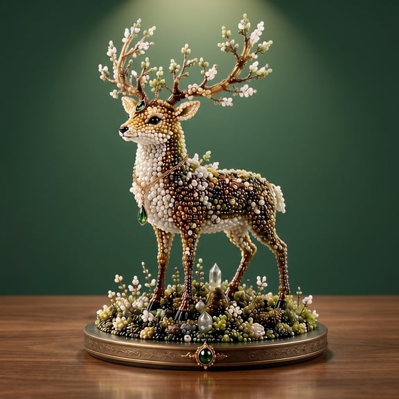 Mythical Forest DIY Bead Kit, Tiny 3D Beaded Animal Making Kit for Adults Beginners, Complete Fantasy Craft Set with Beads Tools, Creative Desktop Ornament Birthday Gift E