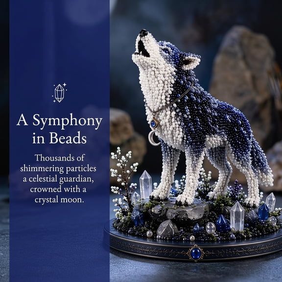 Mythical Forest DIY Bead Kit, Tiny 3D Beaded Animal Making Kit for Adults Beginners, Complete Fantasy Craft Set with Beads Tools, Creative Desktop Ornament Birthday Gift B