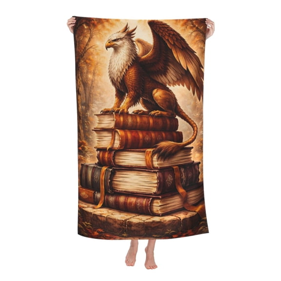 Mythical Griffin Fantasy Bath Towel Soft and Highly Absorbent for Adults