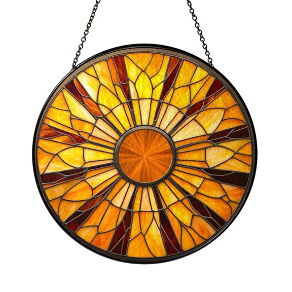 Mythical Lemon Slice Stained Glass Style Suncatcher – Decorative Window Hanging Gift