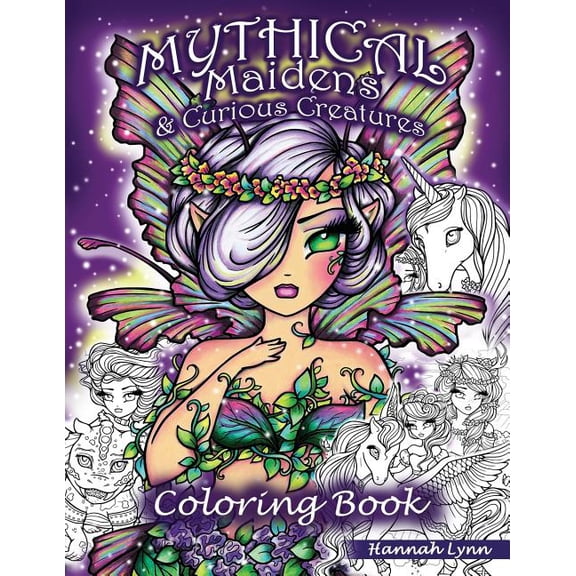 Mythical Maidens & Curious Creatures Coloring Book, (Paperback)