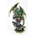 thumbnail image 1 of Mythical Medieval Dragon Statue 7" Green Western Dark Legend Office Home Decor. G16573, 1 of 4