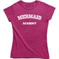 thumbnail image 1 of Mythical Mermaid Academy Slogan Fantasy Cute Magic School Fashion Womens T-Shirt, 1 of 4