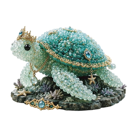 Mythical Ocean Animal DIY Bead Kit, Unique Sea Animal Bead Craft, 3D Beaded Underwater Creature Making Set for Home Decor and Gifts (Turtle)
