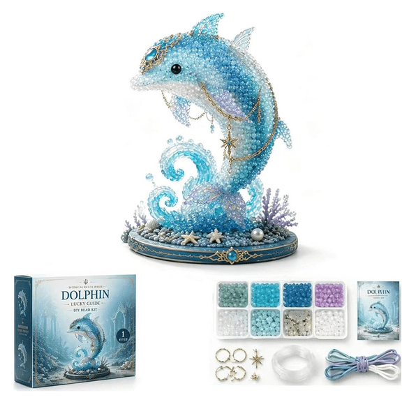 Mythical Ocean DIY Bead Kit, 3D Beaded Animal Kit, Well-Sorted Glass Bead Components, User-Friendly Craft Set For Casual Home Beading Projects Turtle