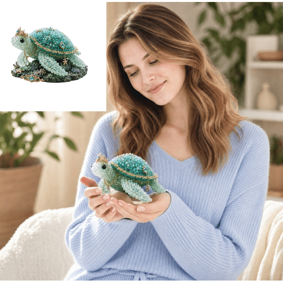 Mythical Ocean DIY Bead Kit for Teens & Adults, 3D Beaded Animal Making Set for Beginners, Underwater Creature Craft Turtle