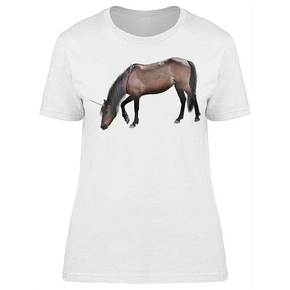 Mythical Realistic Unicorn Horse T-Shirt Women -Image by Shutterstock, Female x-Large