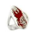 thumbnail image 1 of Mythical Red Firebird Phoenix Rising from the Ashes Sterling Silver Ring, 1 of 3