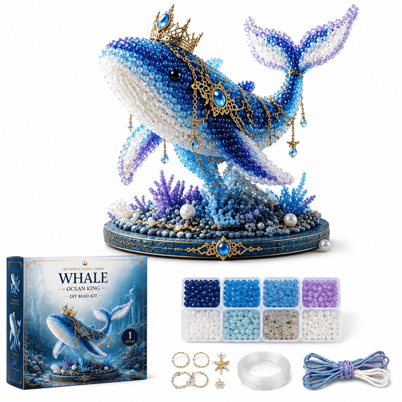 Mythical Sea Creature DIY Bead Crafting Set Beginner-Friendly Beaded Making Kit With Crystal Glass Elements And Instructions