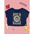 thumbnail image 1 of Mythical Sun Rise And Shine Long Sleeve Women's -SelectDesign Designs, 1 of 4