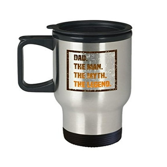 Mythical Travel Mug - 14 oz Stainless Steel Dad Coffee Cup - Gift for Men