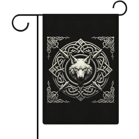 Mythical Wolf Garden Flag Double Sided Outdoor Yard Decoration 12 x 18 Inch