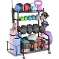 thumbnail image 1 of Mythinglogic Dumbbell Rack, Home Gym Storage Sports Weight Rack for Dumbbells, Kettlebells Yoga Mat and Balls, 1 of 9