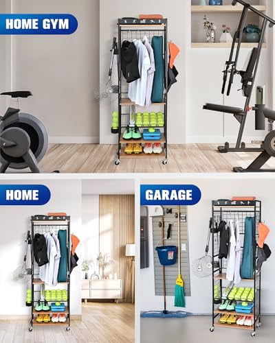 Mythinglogic Tennis Racquet Bag Storage Rack, Tennis Equipment Holder ...