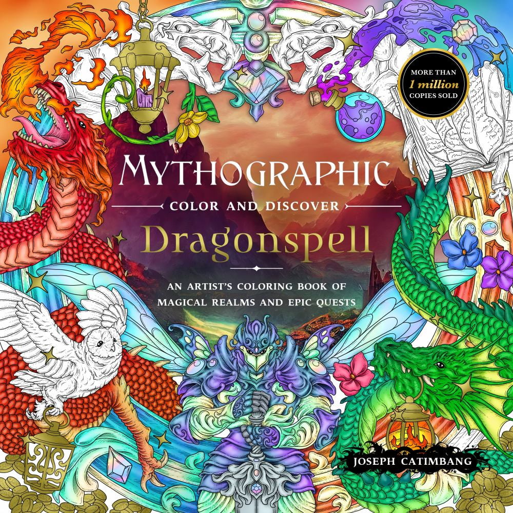 Joseph Catimbang: Mythographic Color and Discover: Dragonspell: An Artist's Coloring Book of Magical Realms and Epic Journeys, 96 pages (Paperback)