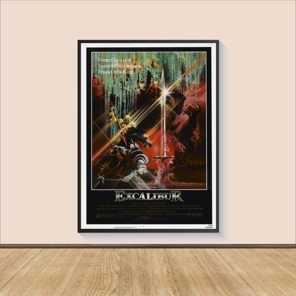 Mythological Adventure Wall Art Magical Sword Fantasy Quest Decor, Unframed Poster
