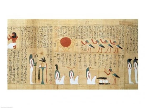 Mythological papyrus of Imenemsaouf Canvas Art - (36 x 24)