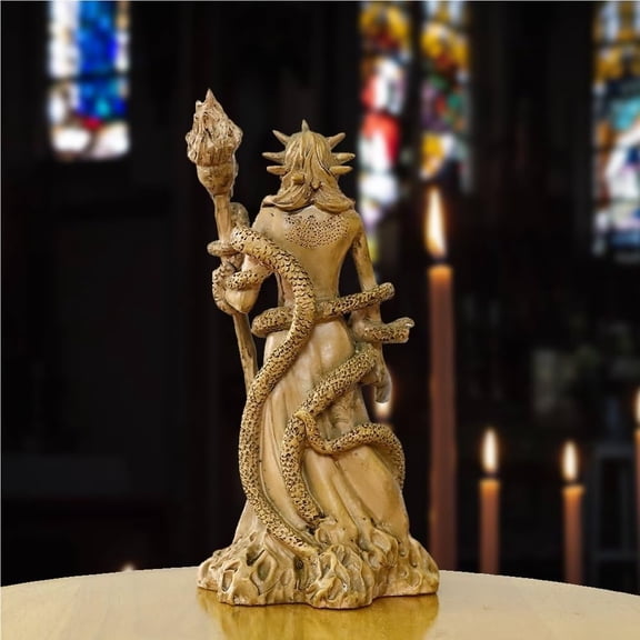 Mythology Sorceress Deity Statue,Myth Goddess Sculpture Resin Statue Altar for Home Altar Witch Statue for Desk Decoration