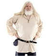 thumbnail image 1 of Mythrojan Beige Cotton Medieval Viking Shirt Renaissance Men Tunic Costume Warrior Knight Cosplay LARP Adult Tunic XL, 1 of 5