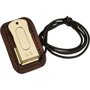 Mythrojan Brass and Steel Pet Training Clicker with Genuine Leather Cover Puppy Dog Training Cricket Clicker U.S. Engraved WII Military Gear Metal Clicker