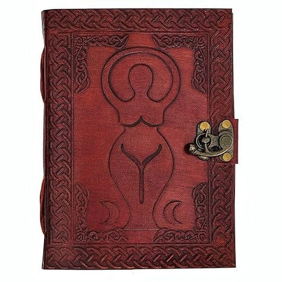 Handmade Leather Journal  Vintage Writing Notebook Embossed 5 x 7 Inches Diary for Men and Women