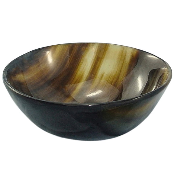 Mythrojan Hand Crafted Small Serving Horn Bowl – Polished Finish
