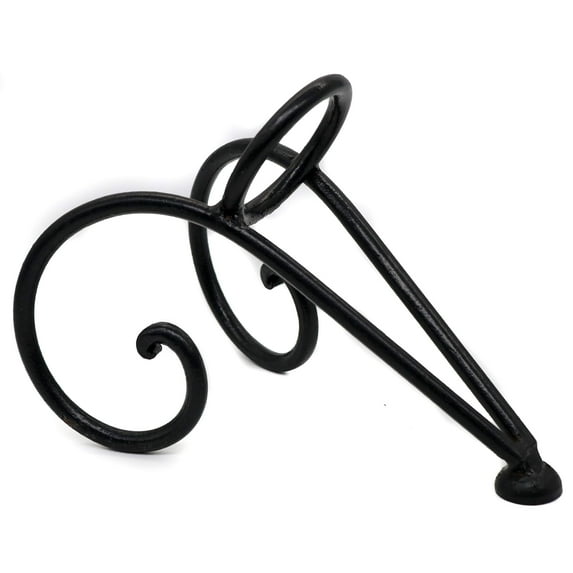 Mythrojan Hand Forged Drinking Ale Horn Rack Twisted Iron Portable Medium Stand