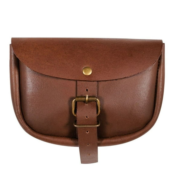 Mythrojan Handmade Medieval Leather Belt Bumbag Pouch Purse - Brown