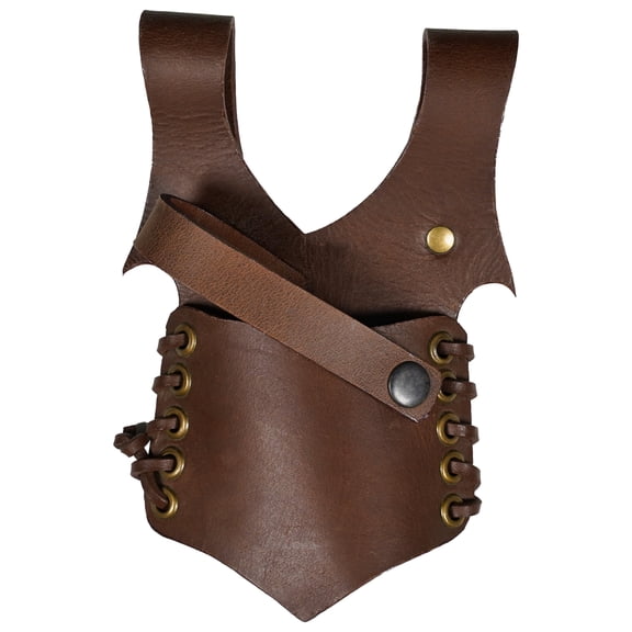 Mythrojan Leather Sword Frog Universal Sword Dagger Hanger Rapier Scabbard Holder Medieval Renaissance LARP Costume Accessory Frog Holder Knight Belt Frog Leather Pirate Sword Holster - Brown