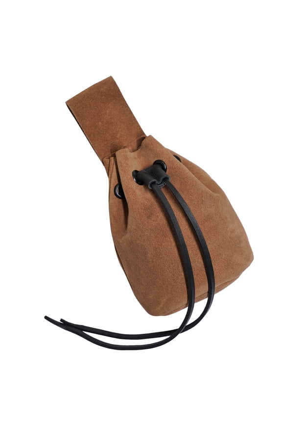 1 Compartment Medieval Coin Purse, Brown, 1-Piece