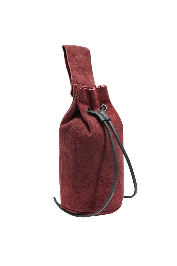 Medieval Pouch Renaissance Costume Accessories Drawstring Suede Belt Bag Jewelry Dice Bag Pirate Hip Pouch Larp Waist Bag Cosplay Coin Purse - Wine Red