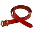 thumbnail image 1 of Mythrojan Men's Medieval Leather Belt with Solid Brass Buckle, Red, Medium, Ideal for LARP, SCA, Renaissance & Knight Reenactment, 1 of 6