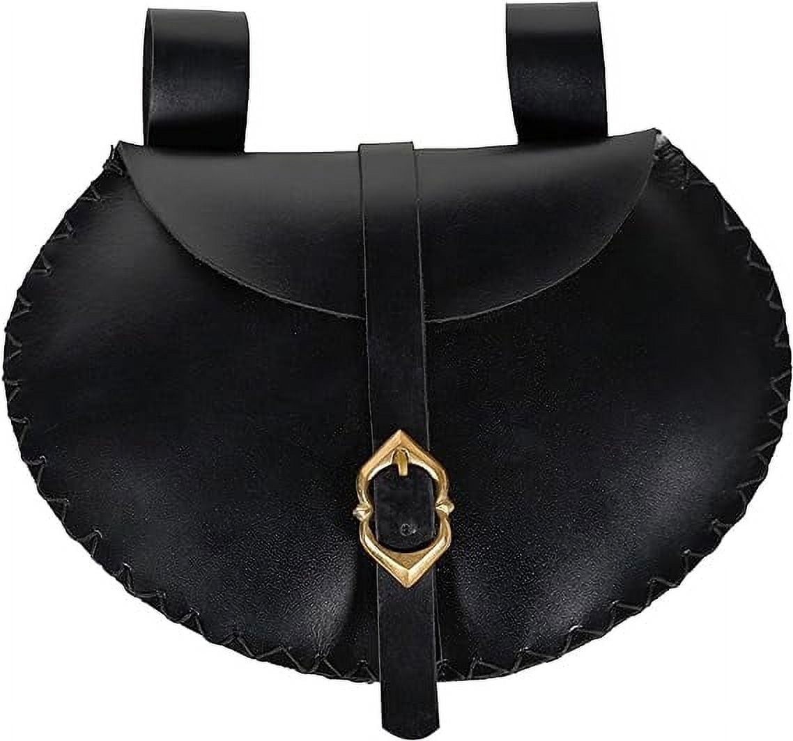 Mythrojan Medieval Viking Leather Belt Pouch LARP Renaissance Waist Bag
