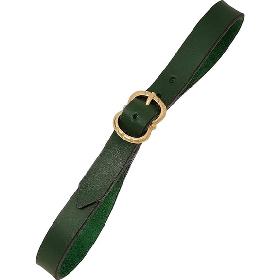 Mythrojan Medieval Leather Tankard Strap Viking Tankard Holder Renaissance Faire LARP SCA Mug Frog - Green