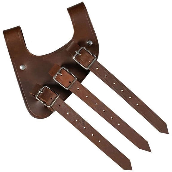Mythrojan Renaissance Leather Left Hand Sword Frog LARP Costume Accessory Rapier Knight Sword Belt - Brown
