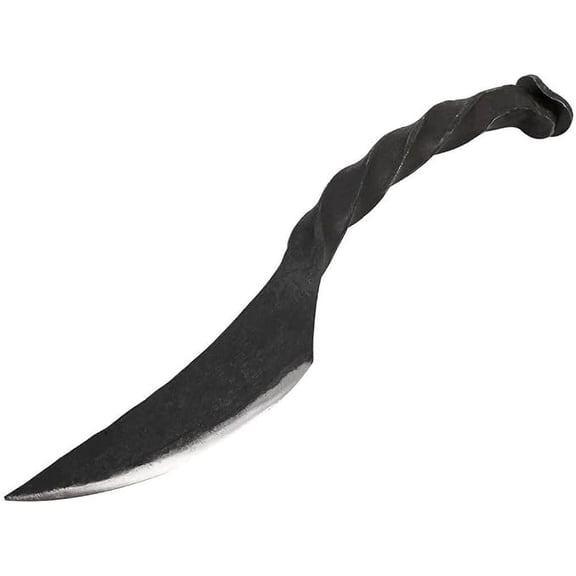 Mythrojan Twisted Railroad Spike Knife Railroad Iron Hand Forged Rail Knife