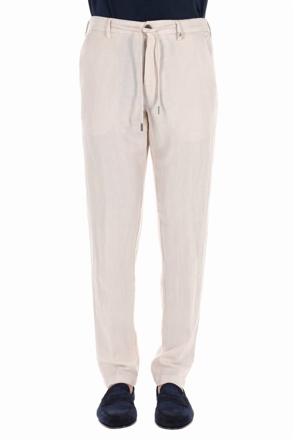 Apollo Herringbone Cotton-Linen Trousers (Men's)