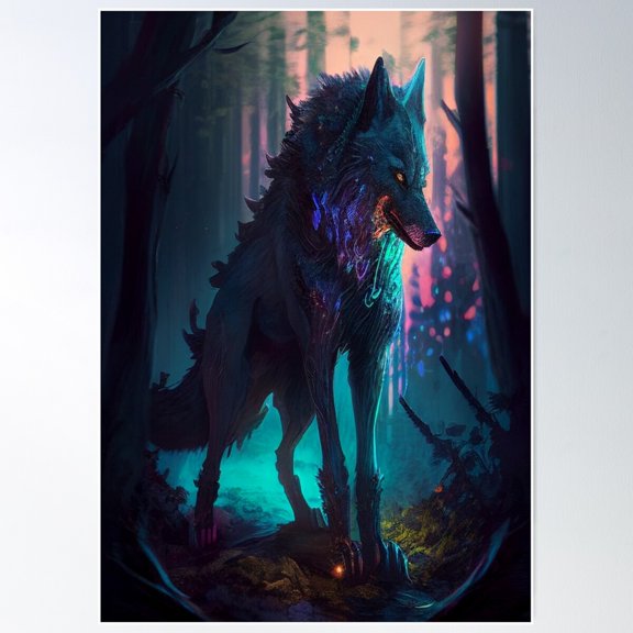 Mythwolf Poster Wall Art, Modern Wall Decor For Living Room Bedroom, 8x12 UNFRAMED