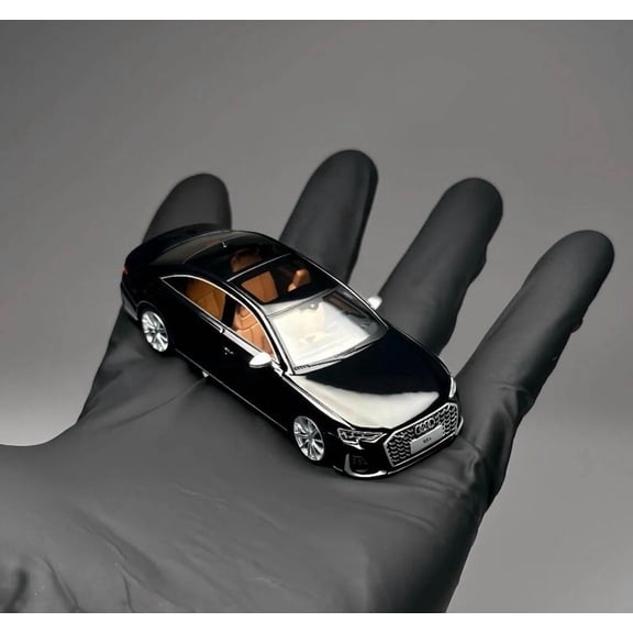 Mytopshop JKM 1:64 Black S8 L D5 Luxury Sedan Sports Model Diecast Metal Car
